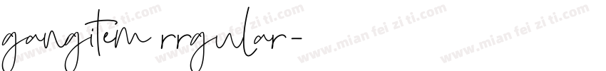 gangitem rrgular字体转换